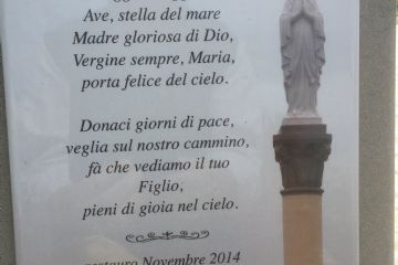 Preghiera del Viandante presso la stele dell'Immacolata di Cividale