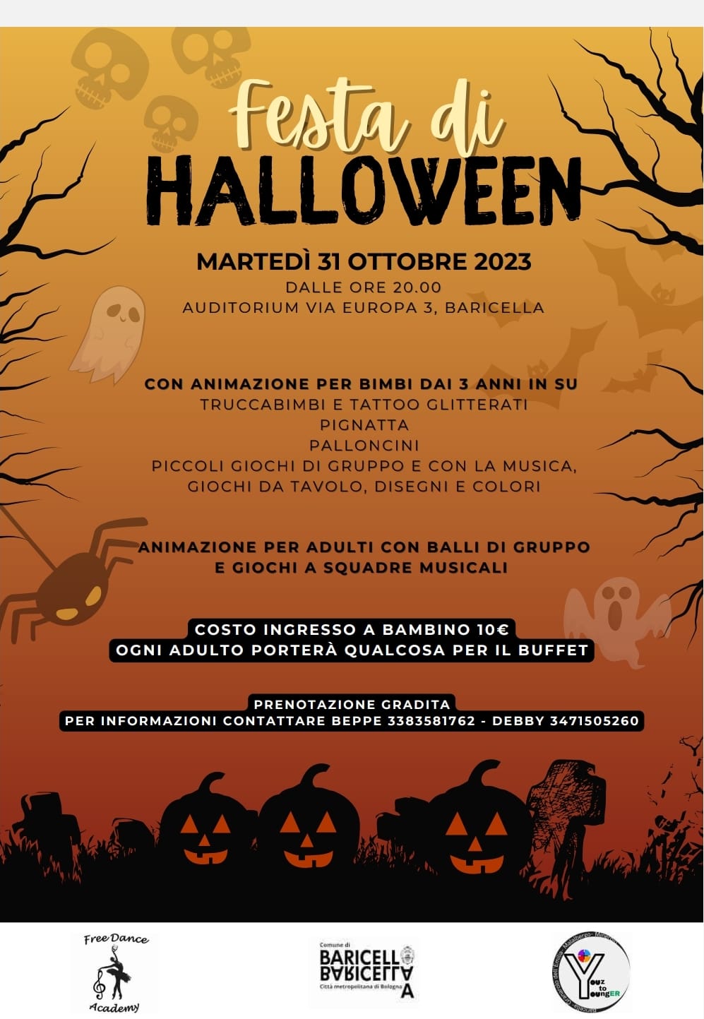 manifesto della festa di Halloween